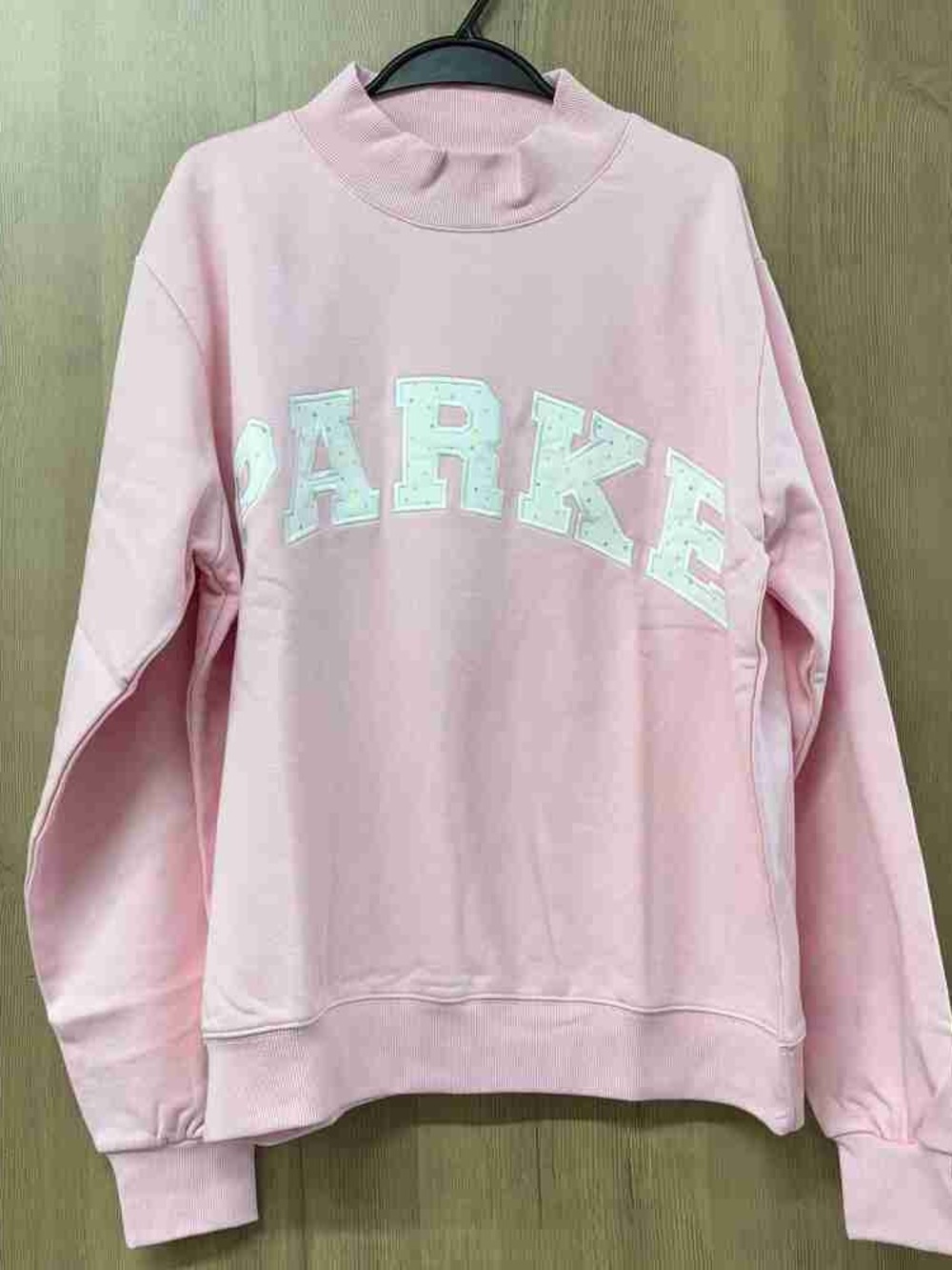 Parke Light Pink Logo Crewneck Sweater